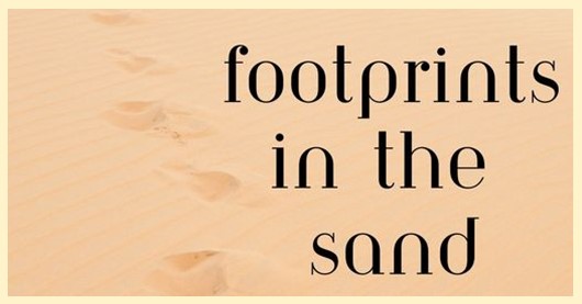 footprints in the sand image