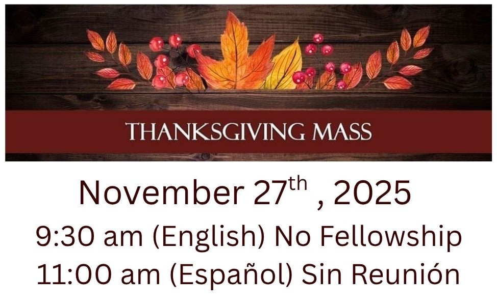 thanksgiving mass schedule