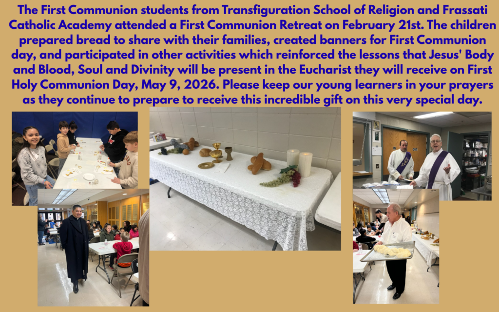 Recap of SOR 1st Communion Retreat